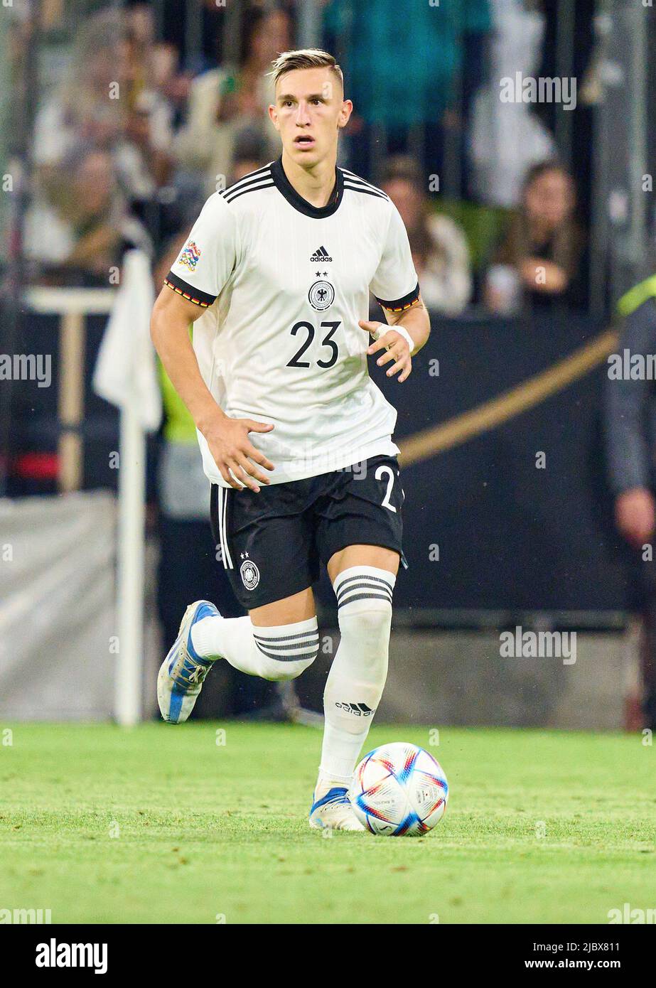 Nico Schlotterbeck, DFB 23  in the UEFA Nations League 2022 match GERMANY - ENGLAND 1-1  in Season 2022/2023 on Juni 07, 2022  in Munich, Germany.  © Peter Schatz / Alamy Live News Stock Photo