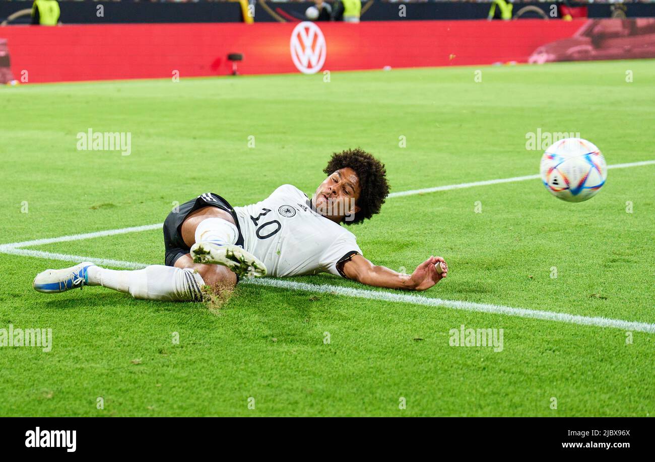 Serge Gnabry, DFB 10 in the UEFA Nations League 2022 match GERMANY - ENGLAND 1-1 in Season 2022/2023 on Juni 07, 2022 in Munich, Germany