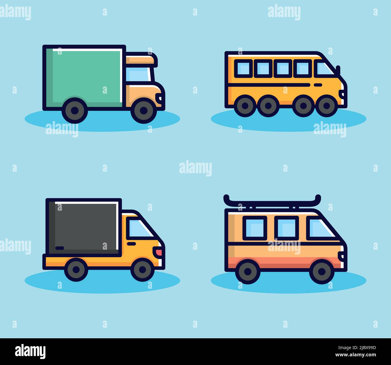 icons set vehicles transport Stock Vector Image & Art - Alamy