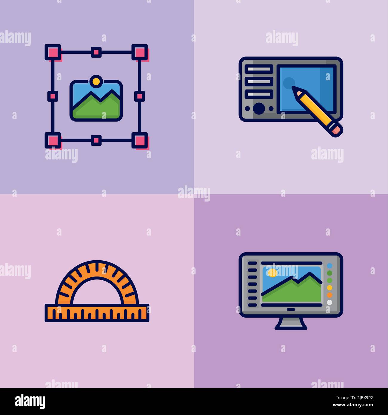 icons collection graphic design Stock Vector Image & Art - Alamy