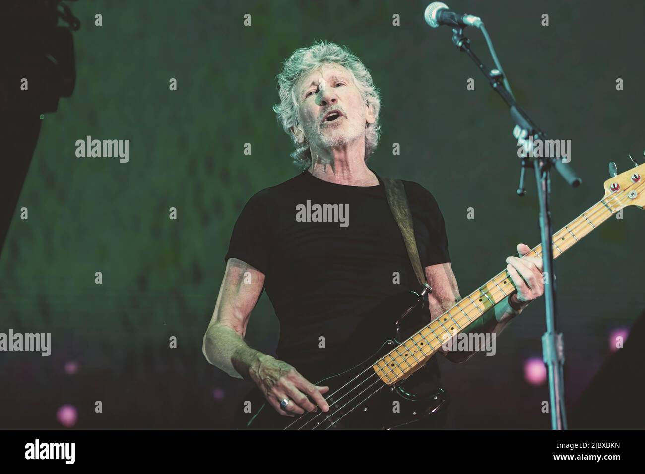 Rome, Italy. 14th July, 2018. Roger Waters performs on stage during his tour 'Us   Them' at Circo Massimo in Rome. (Photo by Valeria Magri/SOPA Images/Sipa USA) Credit: Sipa USA/Alamy Live News Stock Photo