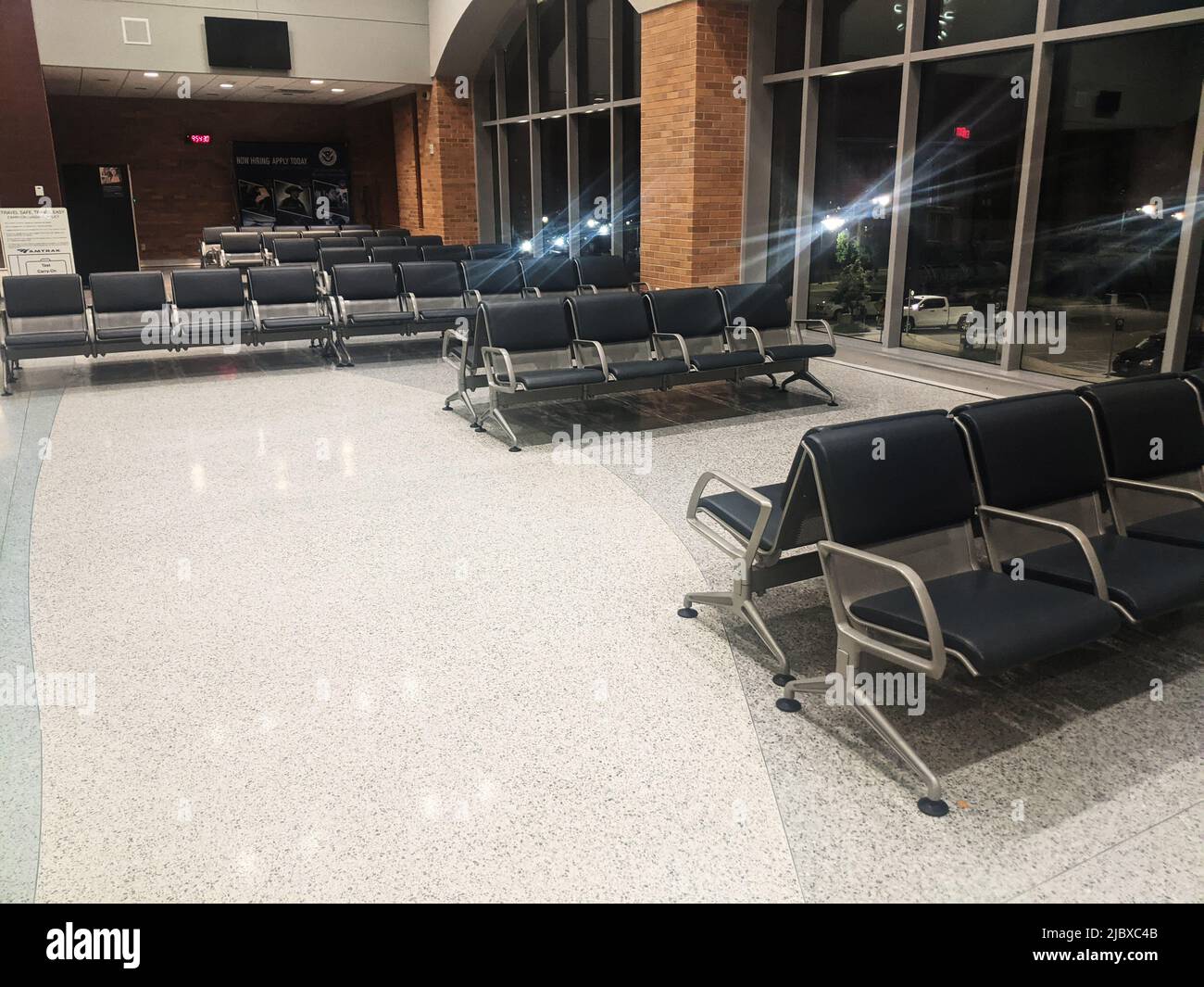 Niagara Falls, NY, USA May 30, 2022 Empty waiting area of train