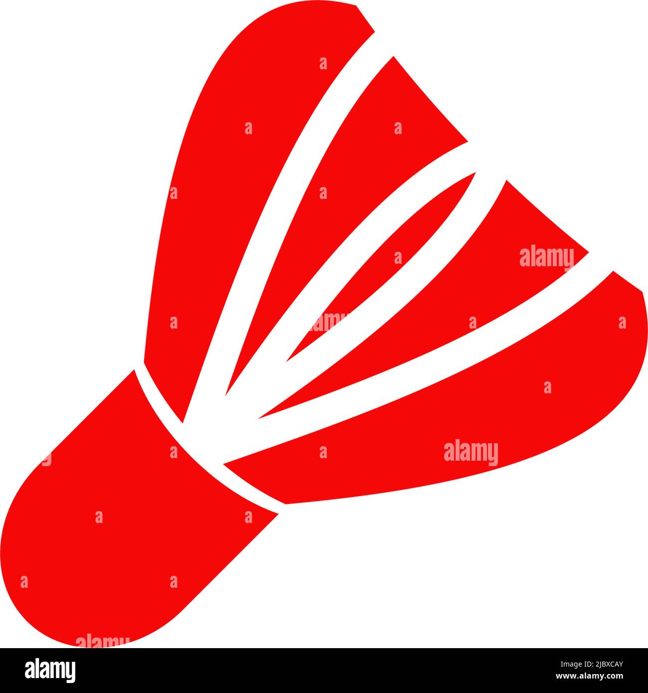 Badminton logo design with using shuttlecock icon template Stock Vector