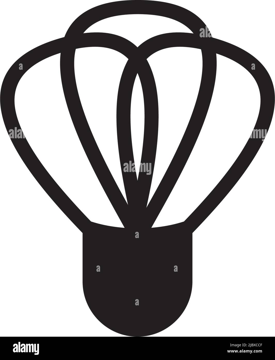 Badminton logo design with using shuttlecock icon template Stock Vector