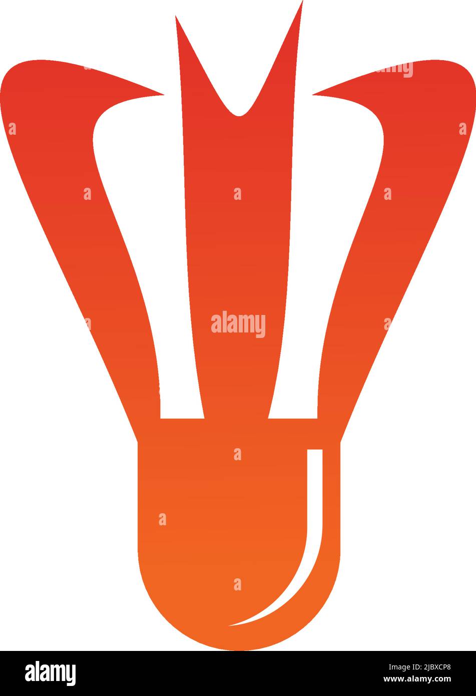 Badminton logo design with using shuttlecock icon template Stock Vector