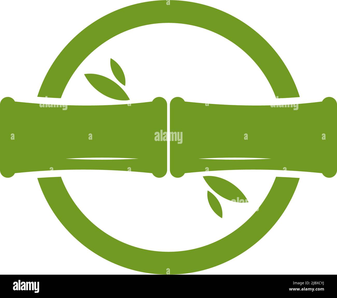 Bamboo icon logo design vector illustration template Stock Vector