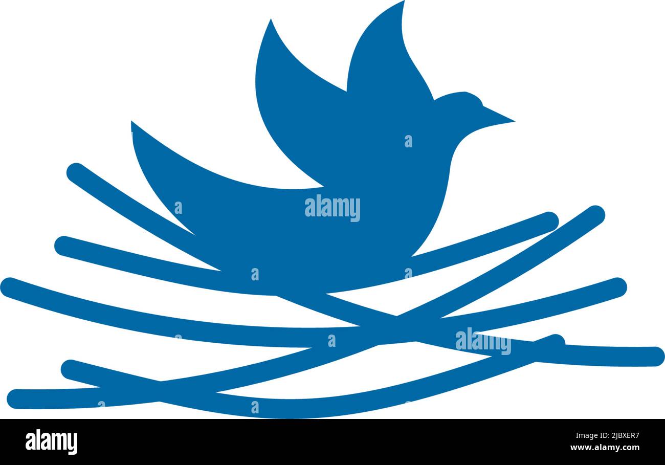 Bird icon logo design vector illustration template Stock Vector
