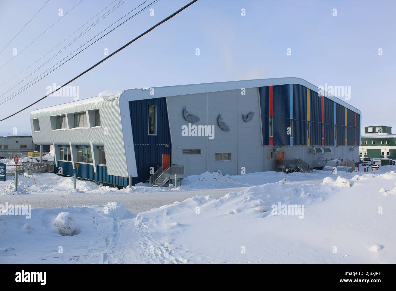 Sports and recreation center in Iqaluit, Nunavut, Canada Stock Photo