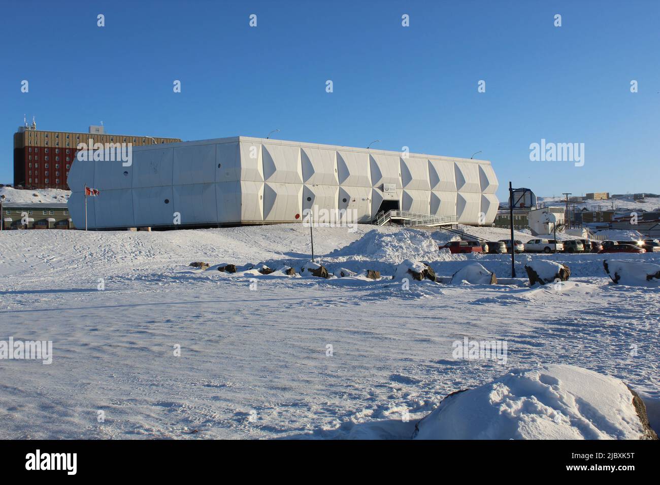 Elementary school in Iqaluit, Nunavut, Canada Stock Photo