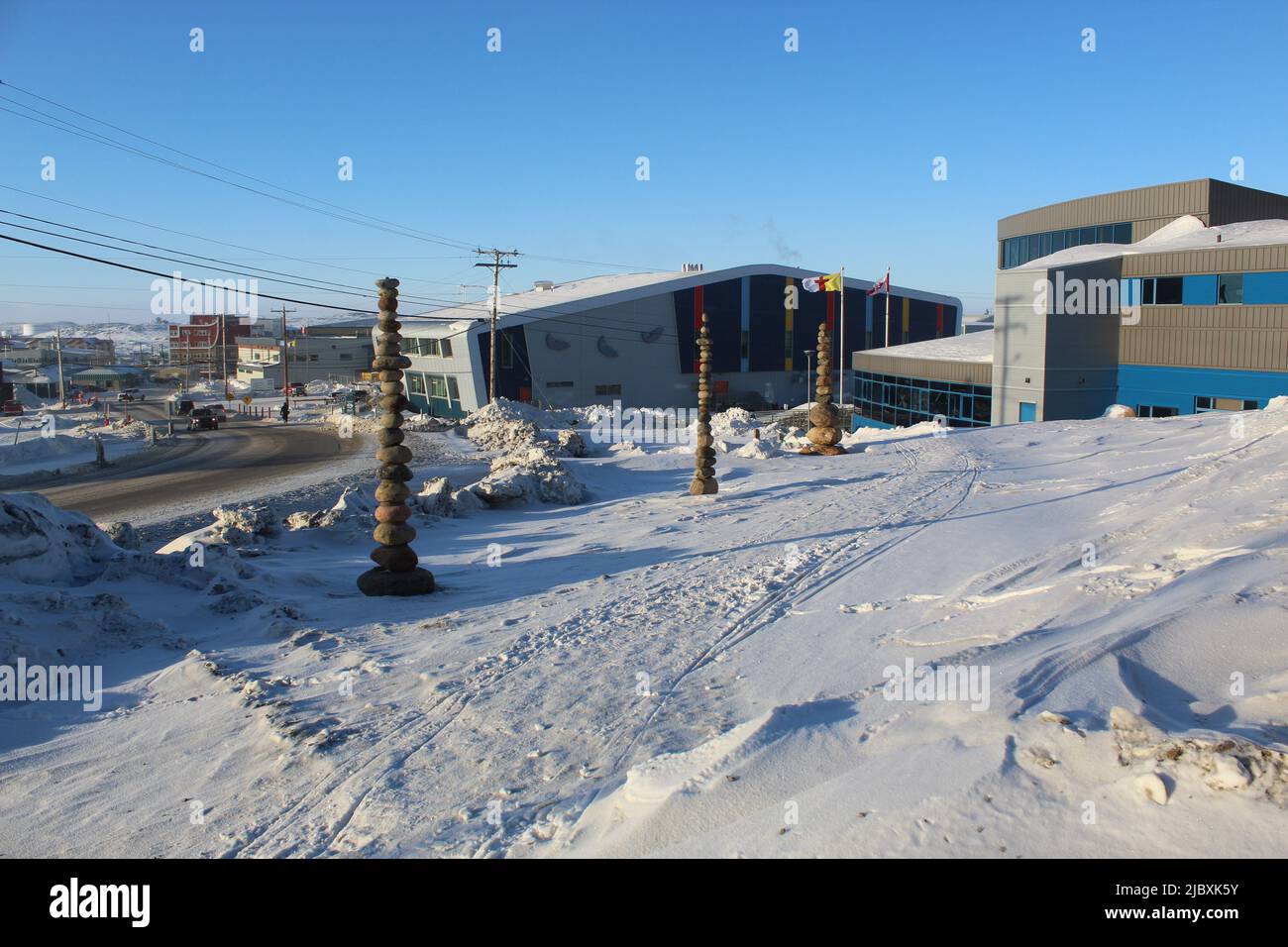 Sports and recreation center in Iqaluit, Nunavut, Canada Stock Photo