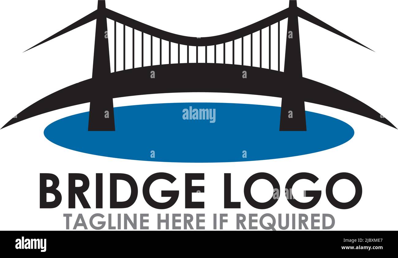 Bridge icon logo design inspiration vector template Stock Vector