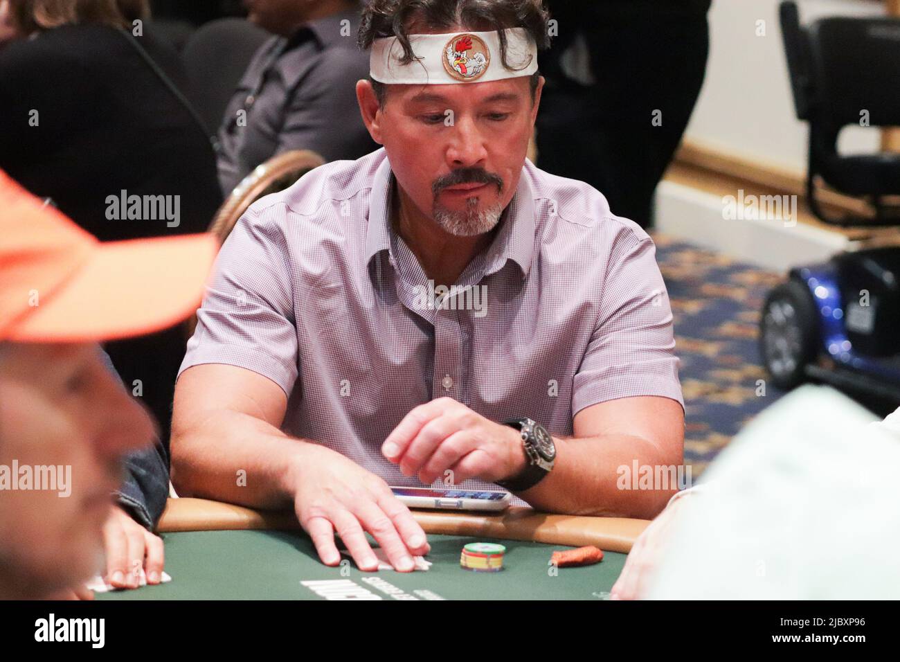 Poker Spieler bei einem Turnier