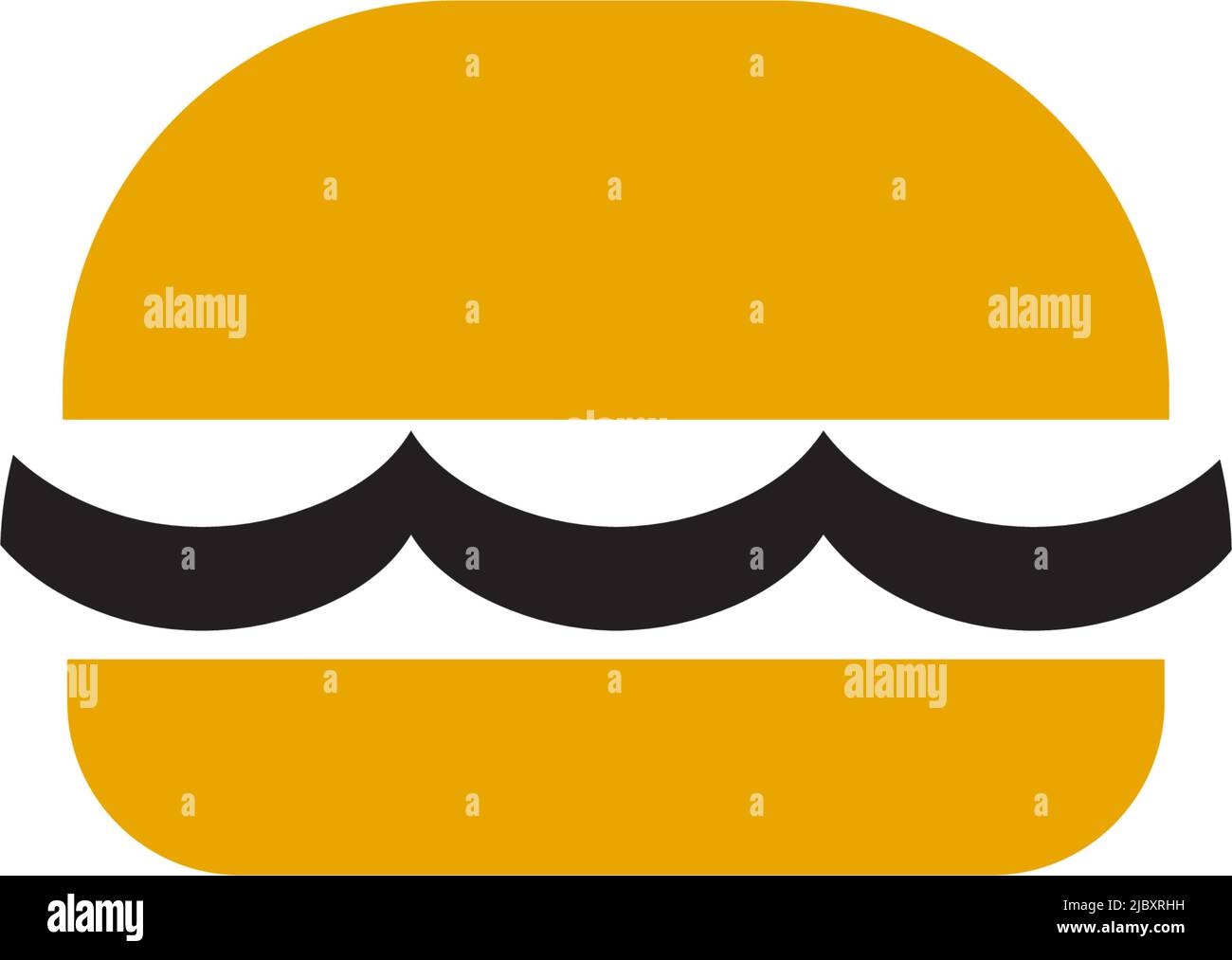 Burger icon logo design vector illustration  template Stock Vector