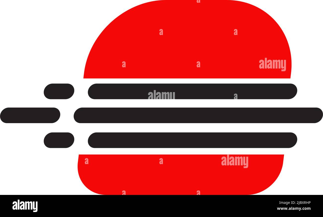 Burger icon logo design vector illustration  template Stock Vector