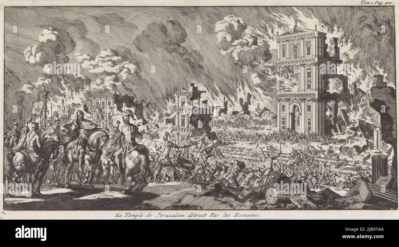 Jerusalem le temple de jerusalem detruit par les romains hi-res stock ...