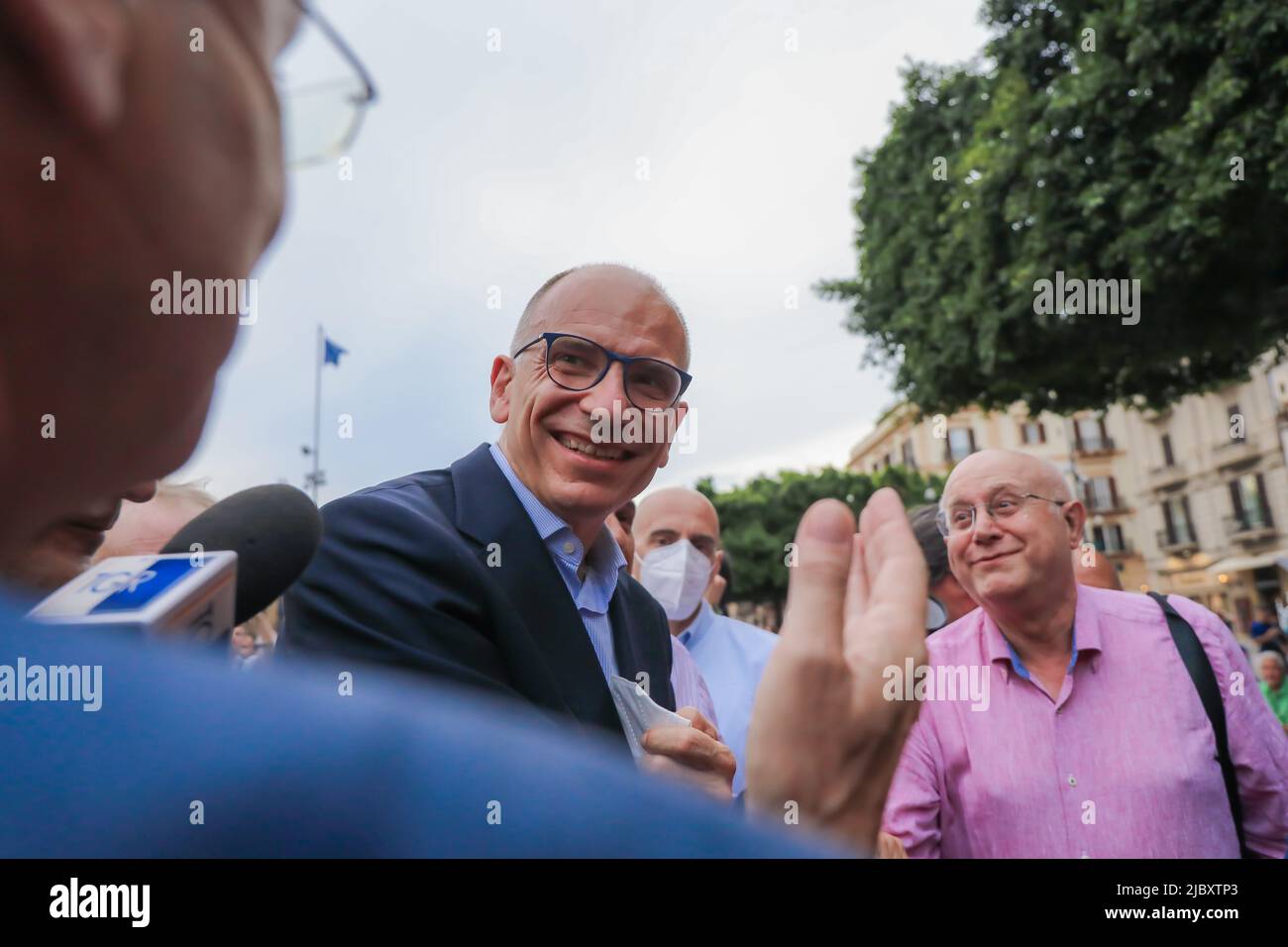 Palermo, Italy. 08th June, 2022. Enrico Letta, Secretary of the ...