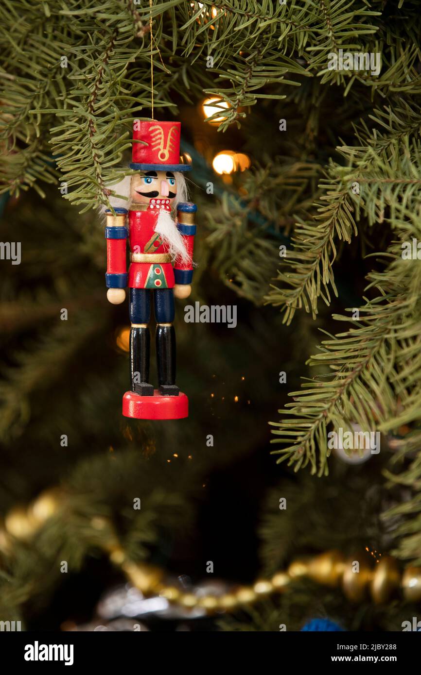 Nutcracker Christmas tree decoration Stock Photo - Alamy