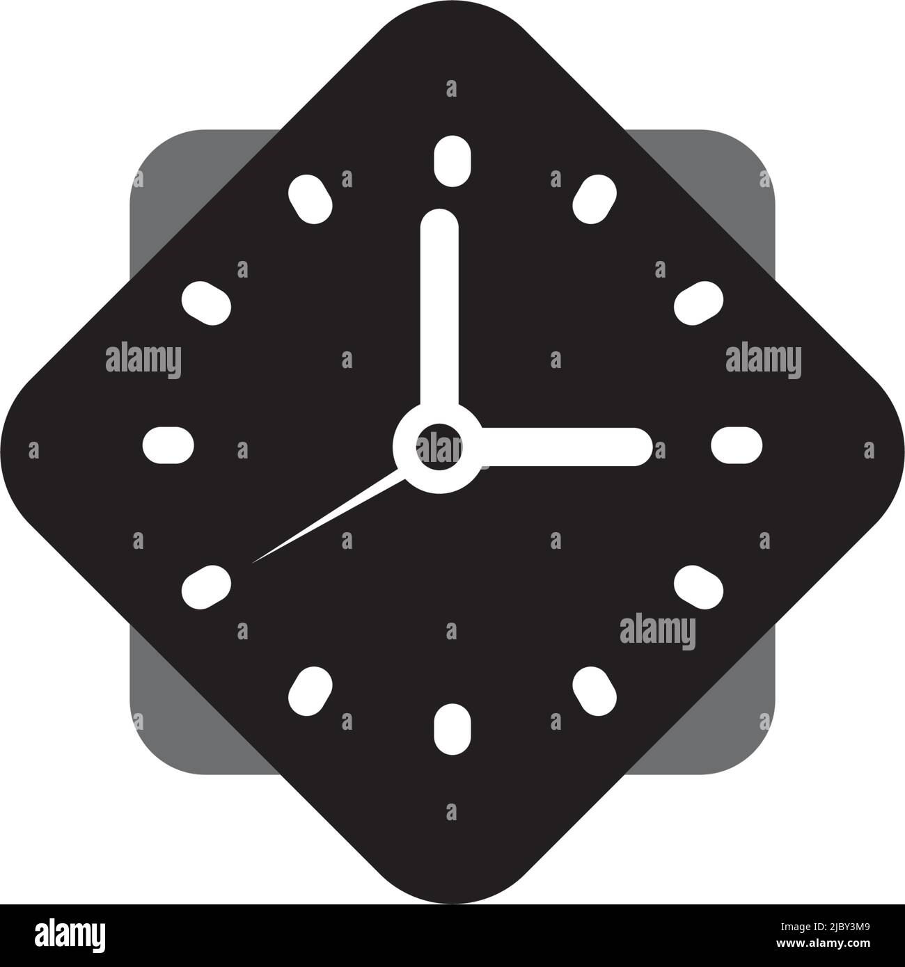 Clock icon logo design vector illustration template Stock Vector