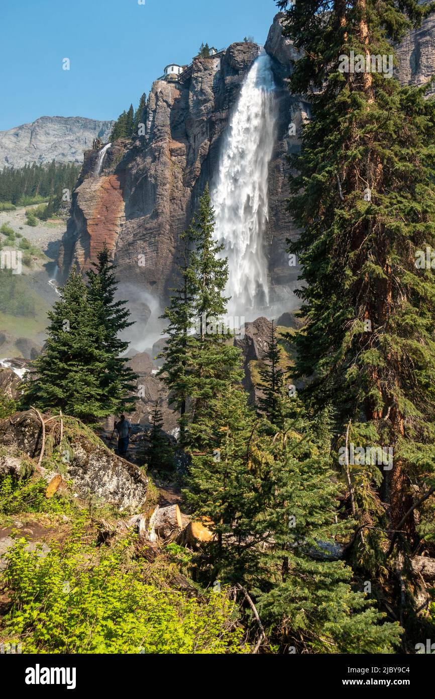 bridal veil falls in Telluride waterfall Stock Photo Alamy