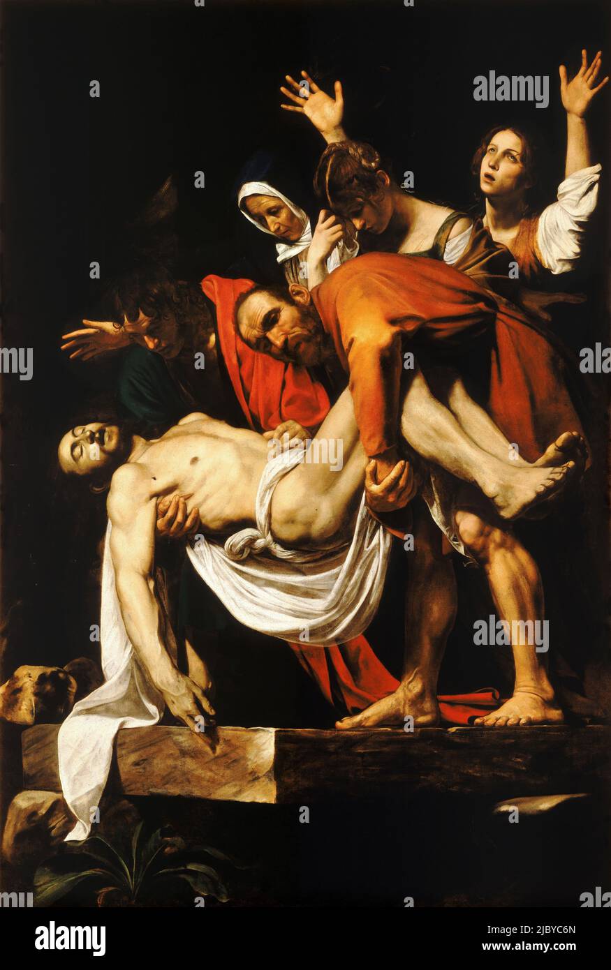 The Entombment of Christ Caravaggio  (1571–1610) Stock Photo