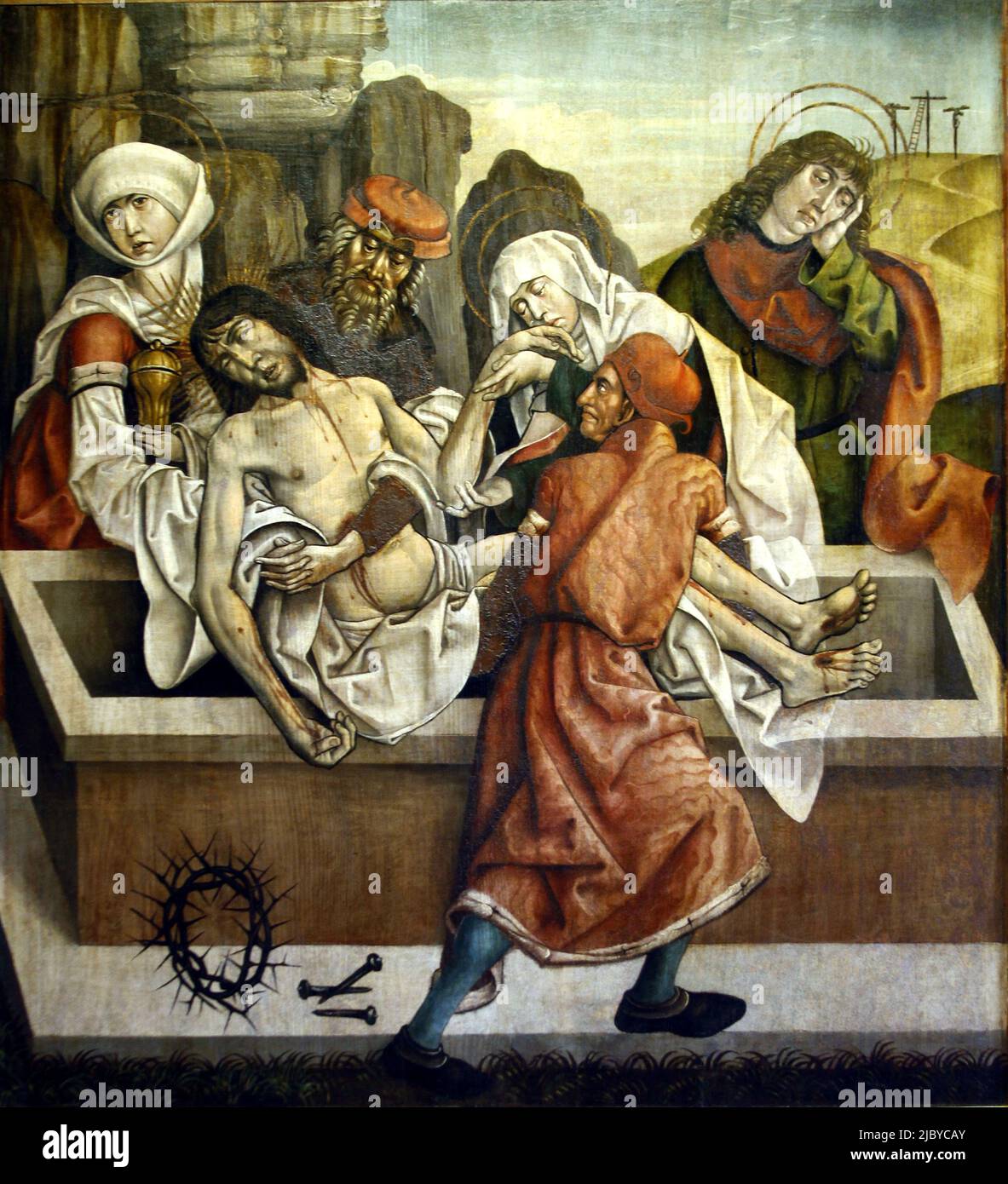 The Entombment of Christ by Rothenburg Passion Stock Photo