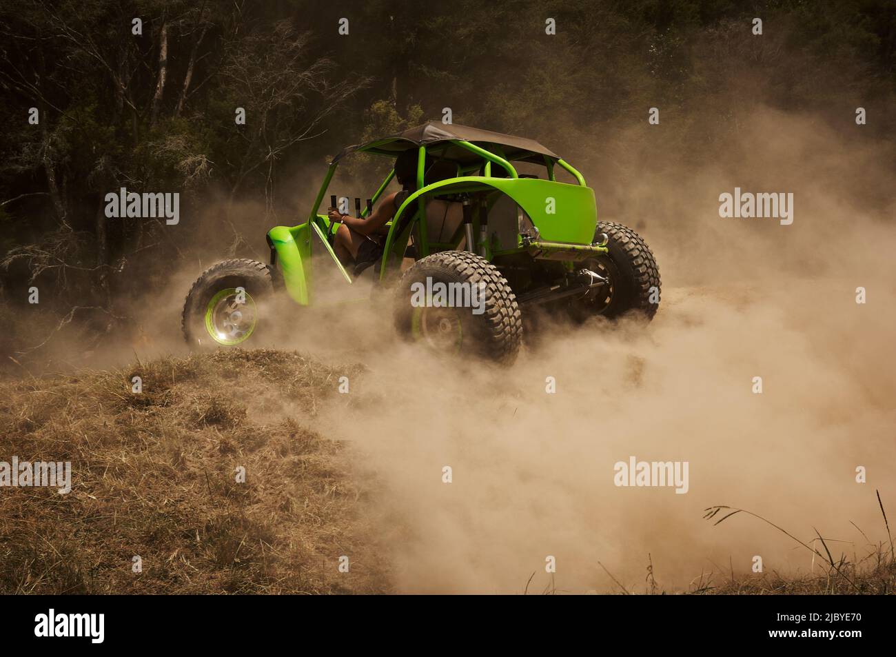 Four Wheel Drive vehicles racing on extreme off road course in ...
