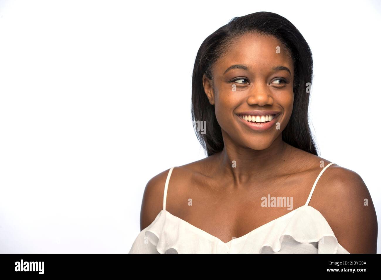 Model Looking Off Camera Real woman off camera hi-res stock photography and images - Alamy