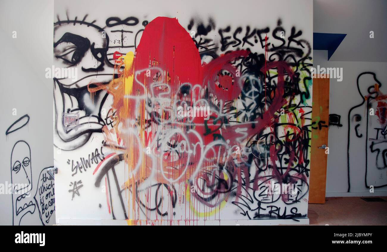 Graffiti covering walls Stock Photo Alamy