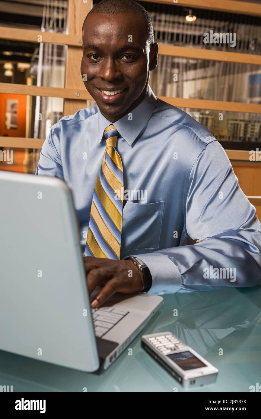 Positive delighted man typing hi-res stock photography and images - Alamy