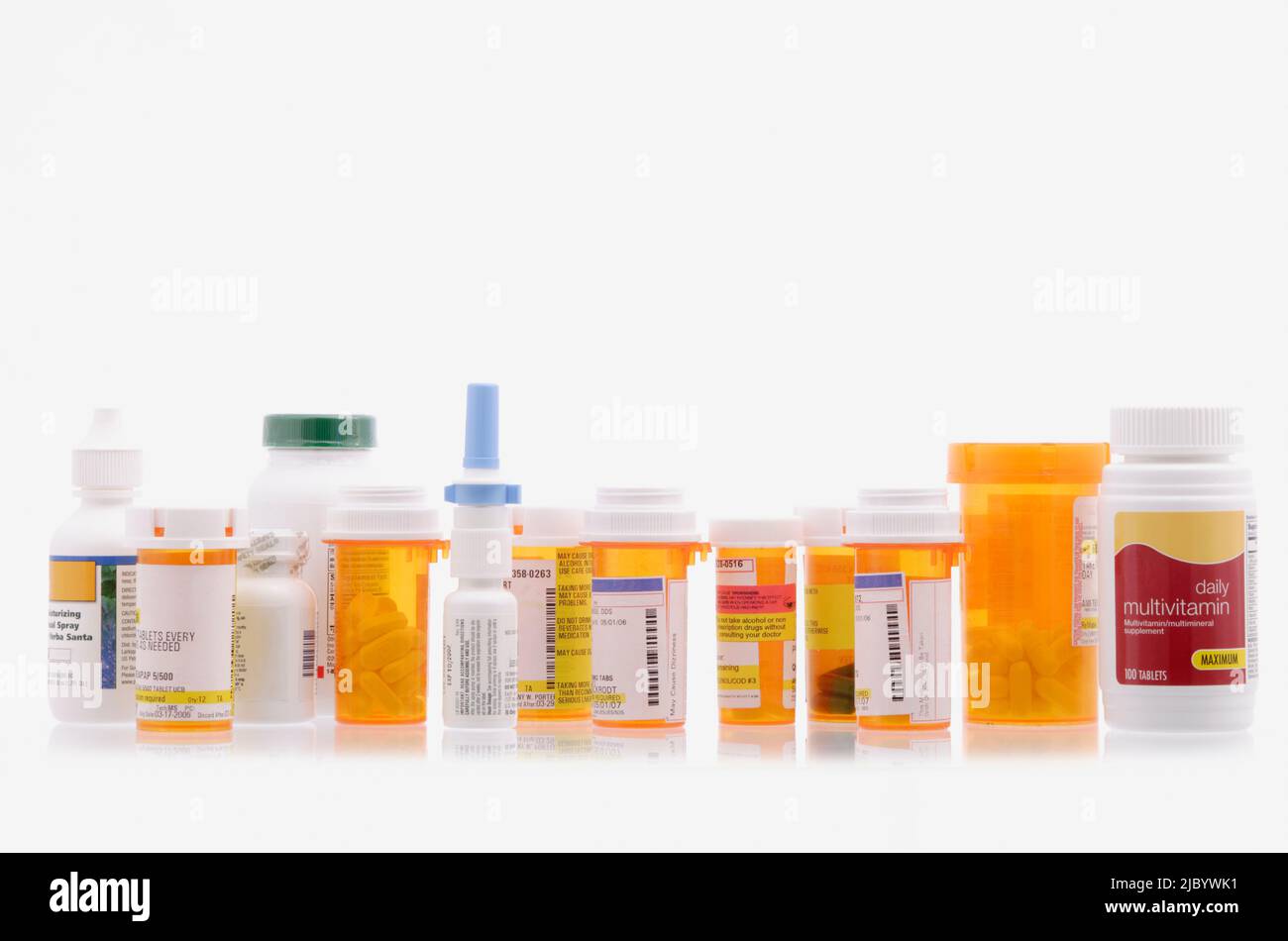 Studio shot of prescription and over the counter medication Stock Photo
