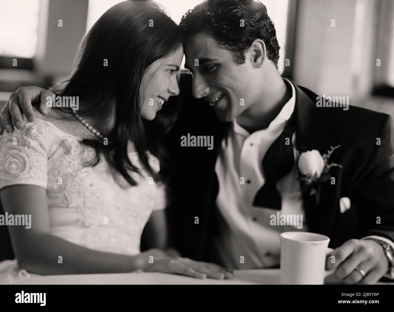 Smiling happy caucasian bw hi-res stock photography and images - Alamy
