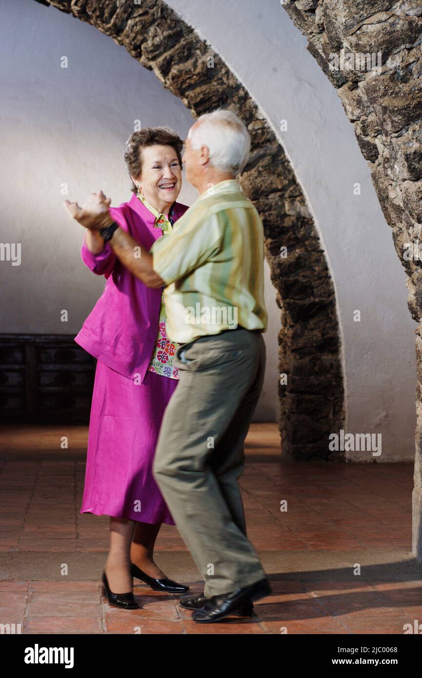 Senior couple dancing together Stock Photo