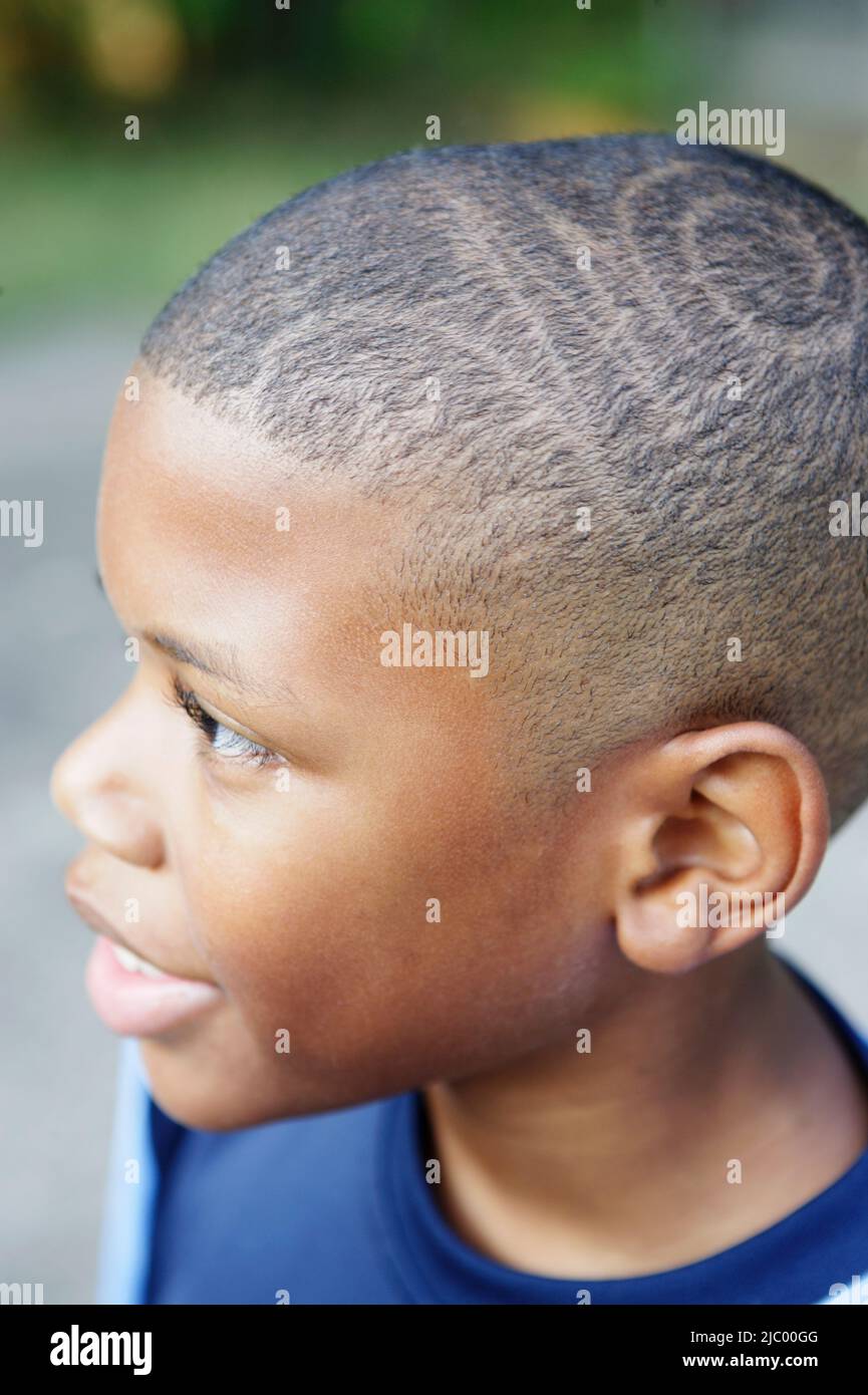 Child boy design pattern cut hair hi-res stock photography and images -  Alamy