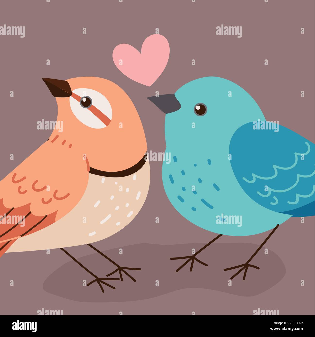 birds love hearts Stock Vector Image & Art - Alamy
