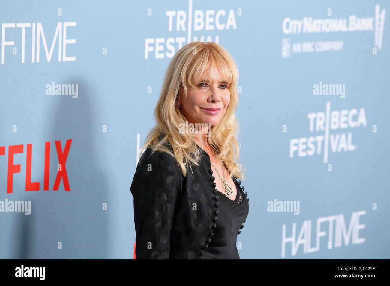 New York, NY on June 8, 2022, Rosanna Arquette attends the opening