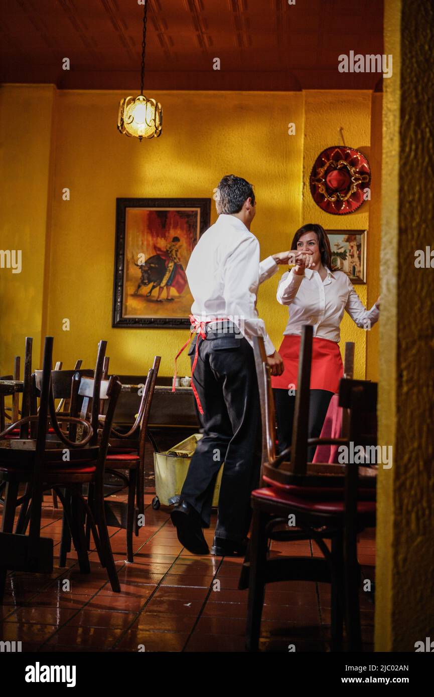 Young woman dancing in empty hi-res stock photography and images - Alamy