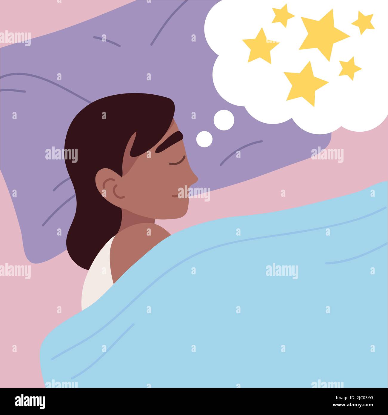 happy sleeping girl Stock Vector Image & Art - Alamy