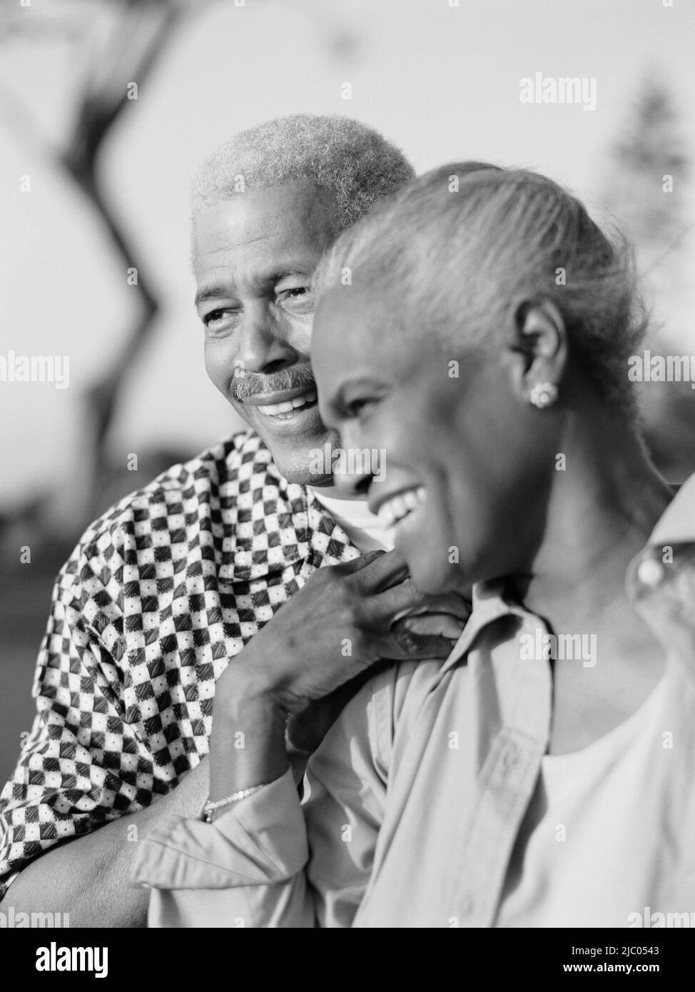 Senior couple laughing together Stock Photo