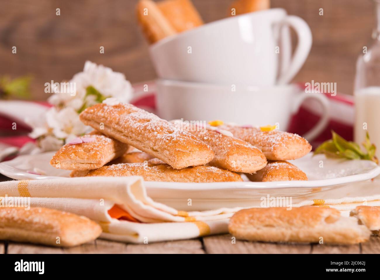 Puff pastry cookies. Stock Photo