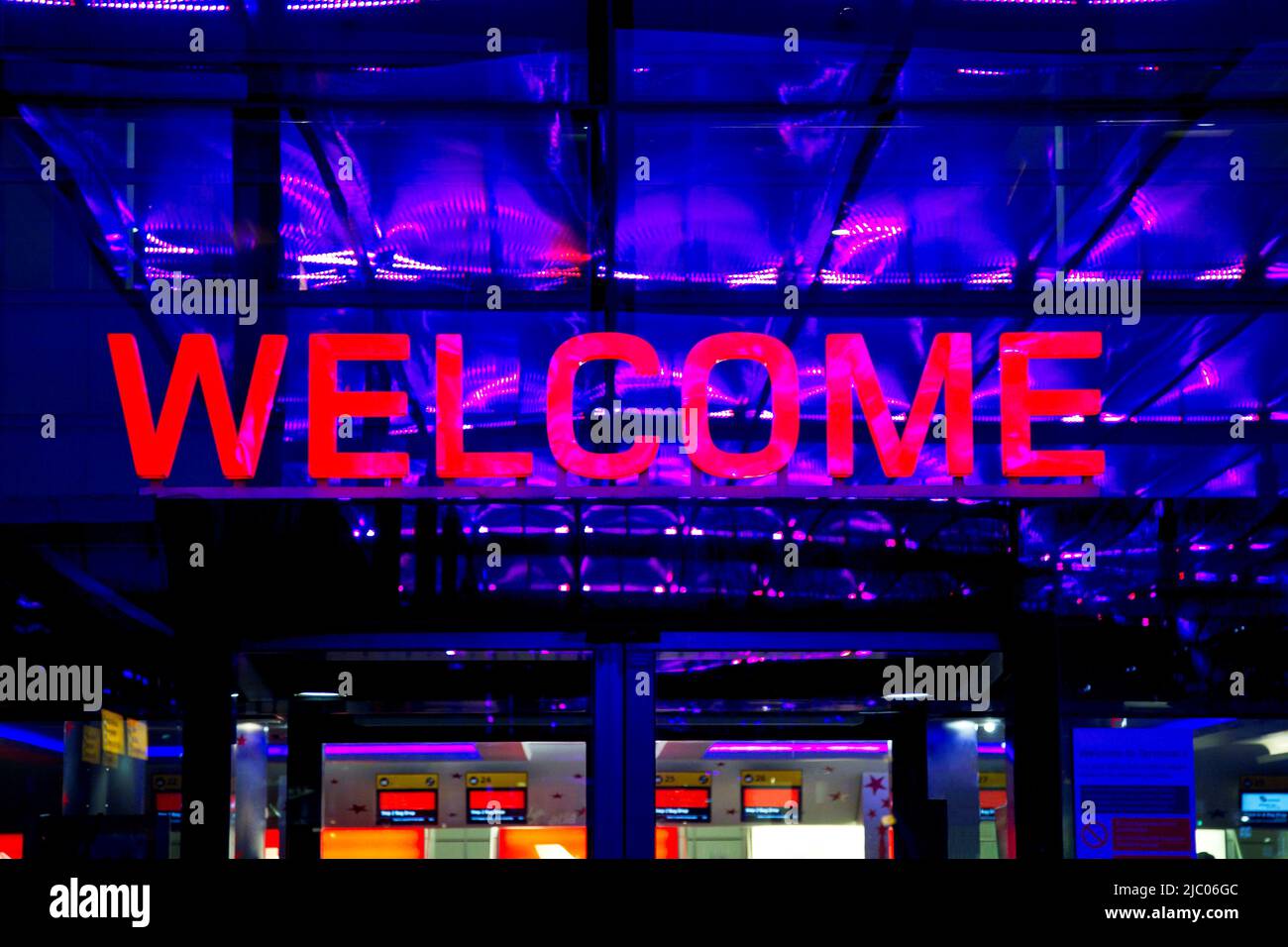 sign at an airport, Heathrow Airport, London, England Stock Photo Alamy