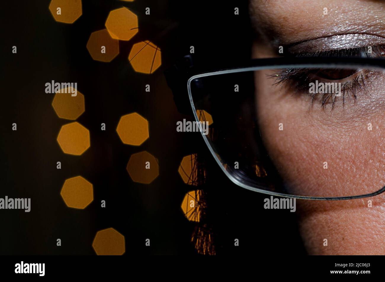 Woman Face with Eyeglasses in Switzerland Stock Photo Alamy