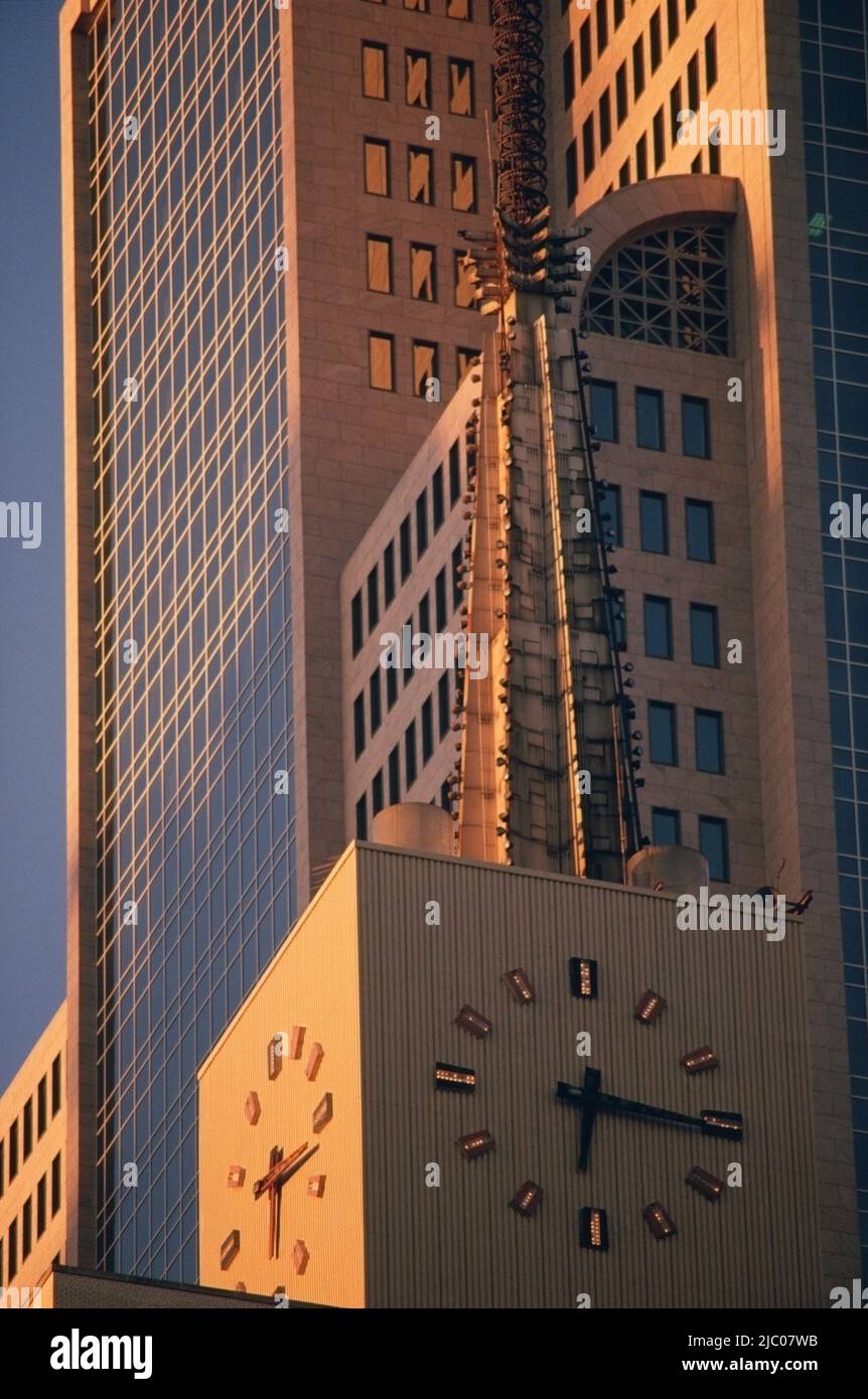 Clock tower of the Mercantile National Bank Building, Dallas, Texas