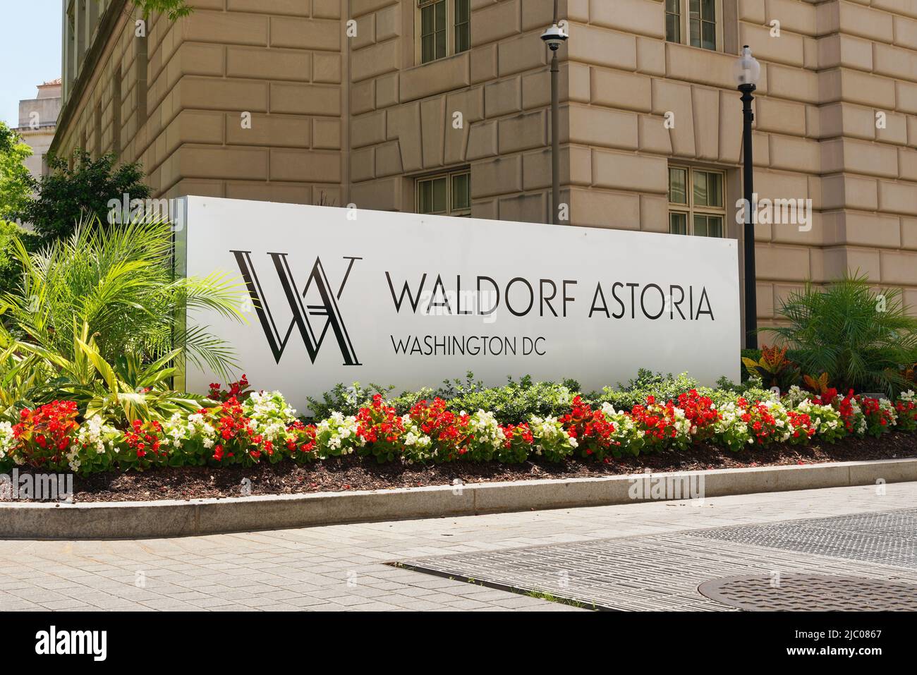 Waldorf Astoria Hotel in Washington, D.C., USA. June 01, 2022 new opening of the 5 star luxury hotel Hilton Waldorf Astoria, the former Trump Hotel. Stock Photo
