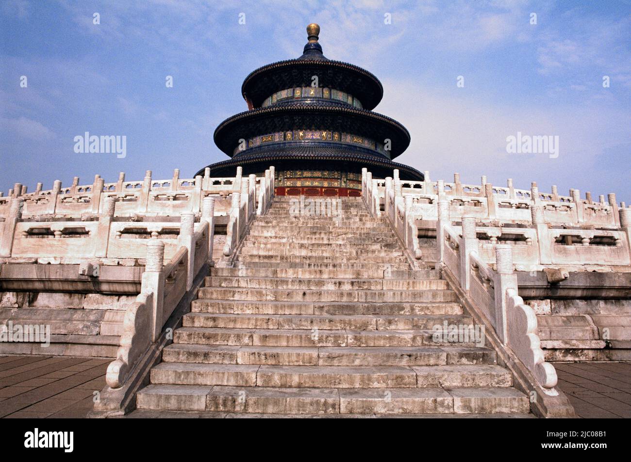 Steps of Hall Of Prayer For Good Harvests, Temple Of Heaven, Beijing, China Stock Photo