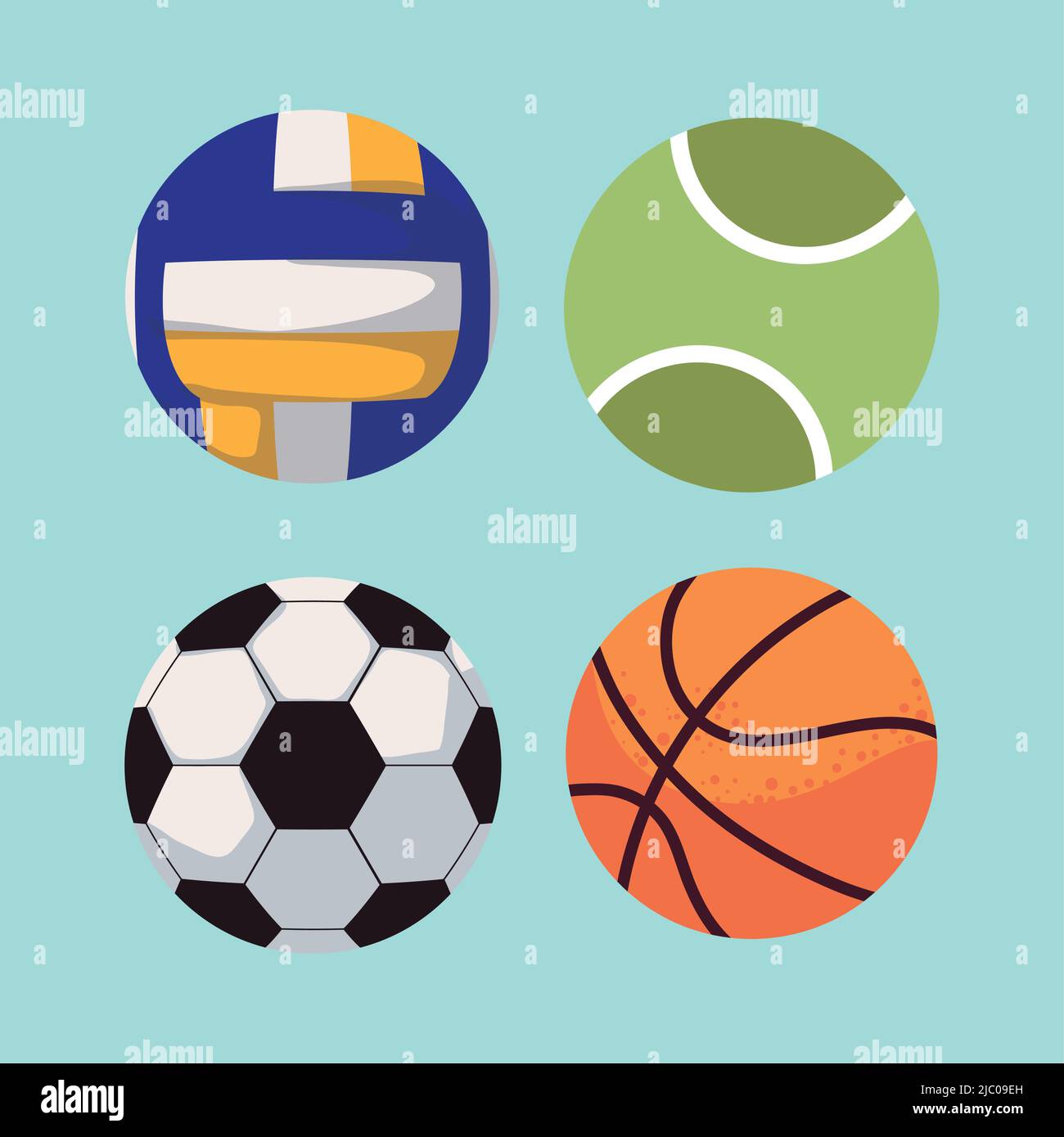 set of sports balls Stock Vector Image & Art - Alamy