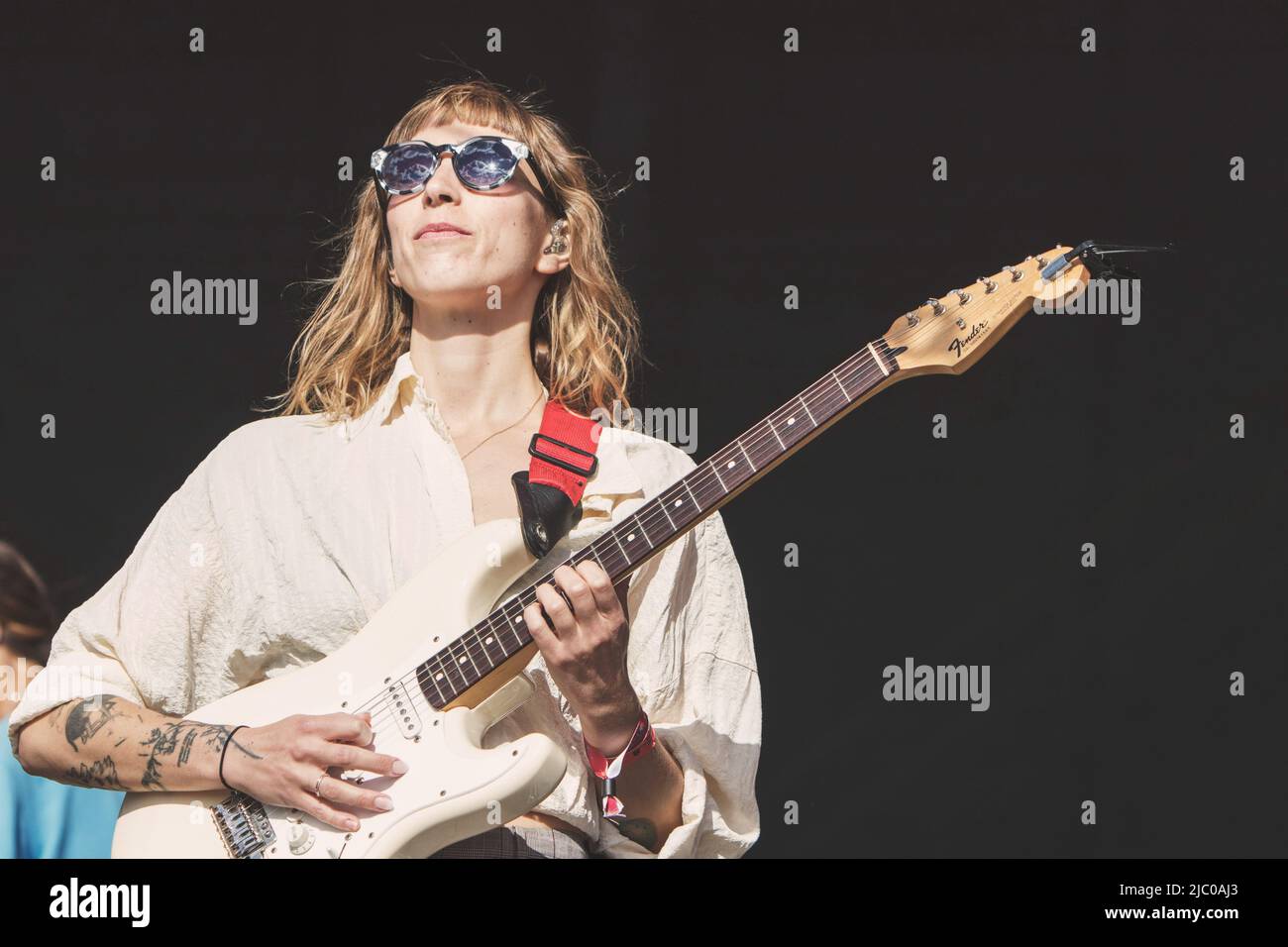 Maia Friedman of Dirty Projectors Rock band performs live on stage at