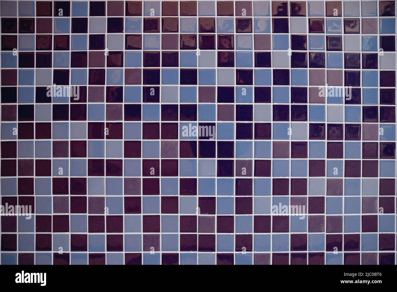 Background of ceramic mosaic tiles in different shades of blue Stock ...