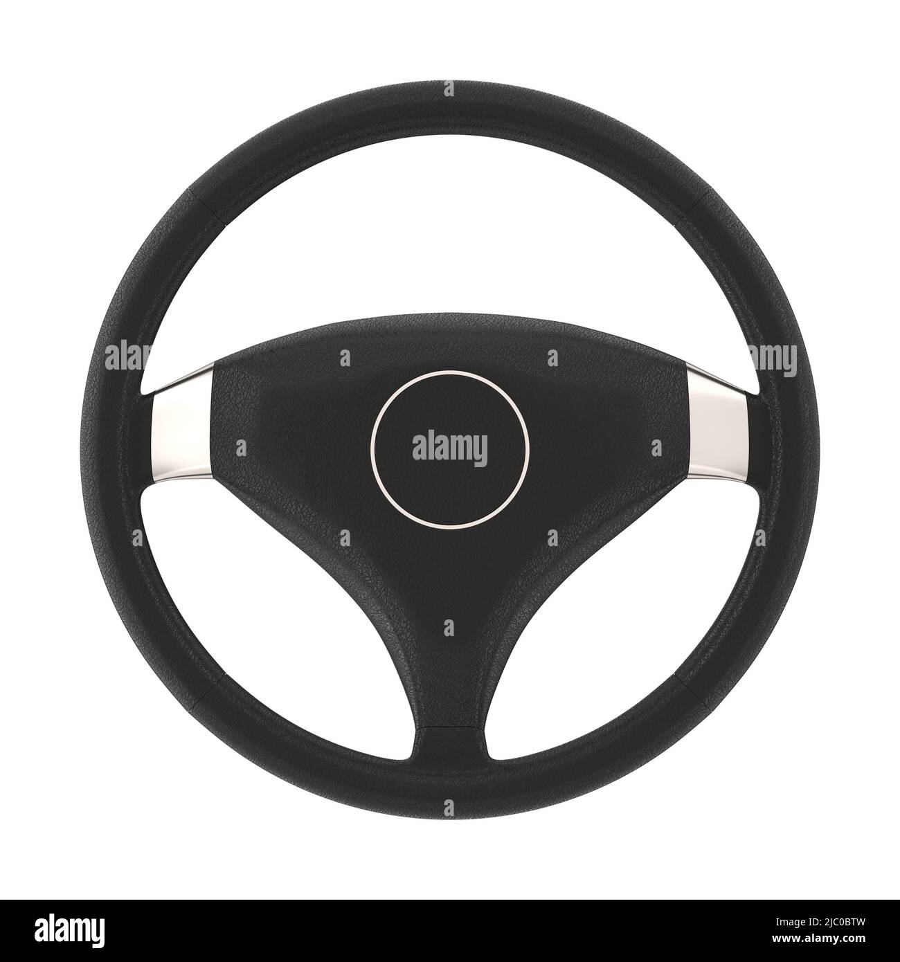 Steering wheel on white background. Isolated 3D illustration Stock ...