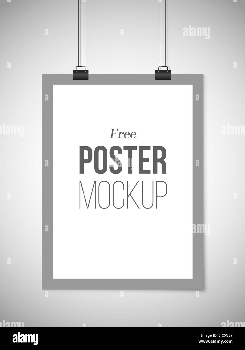 Poster vector mockup. Page mockup sheet and frame mockup for business illustration Stock Vector