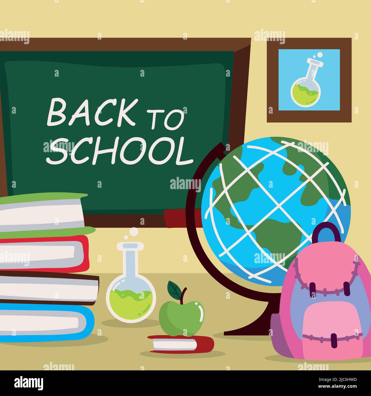 back to school chalkboard Stock Vector Image & Art Alamy